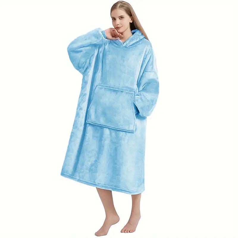 Hooded Ladies Double-Layer Flannel Sweater Pullover – The Ultimate Cozy Essential