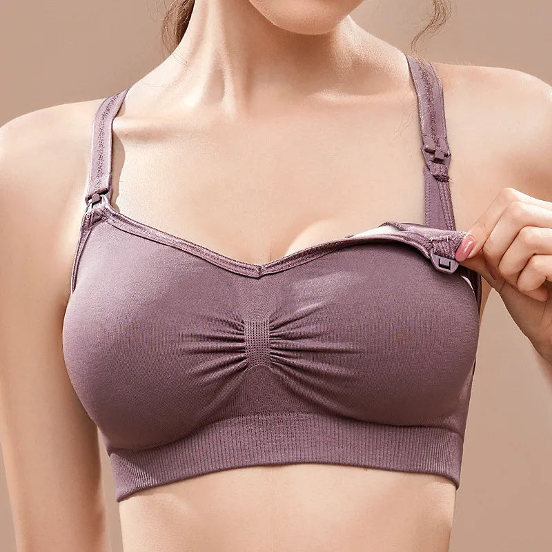 Large Size Full Cup Wireless Push-Up Nursing Bra