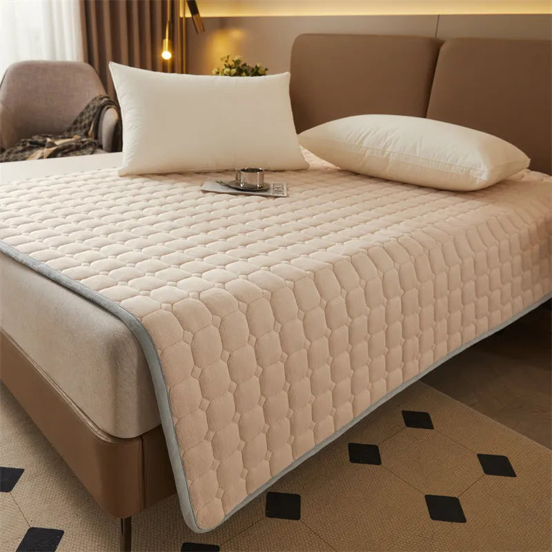 Milk Fiber Quilted Mattress Cushion – Luxurious Comfort for Every Bed