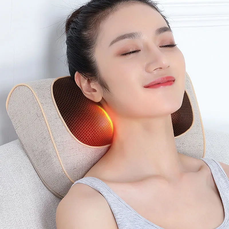 Multifunctional Cervical Spine Massage Pillow – Infrared Kneading for Neck and Back Pain Relief