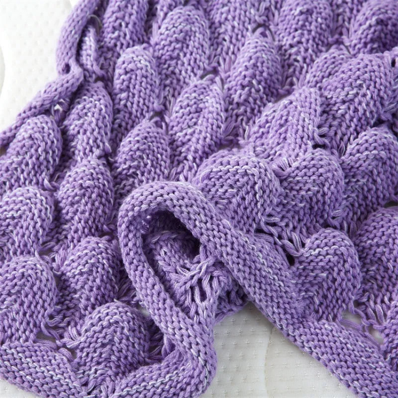 Handmade Knitted Mermaid Blanket – Soft and Cozy Imitation Cashmere for Adults and Kids