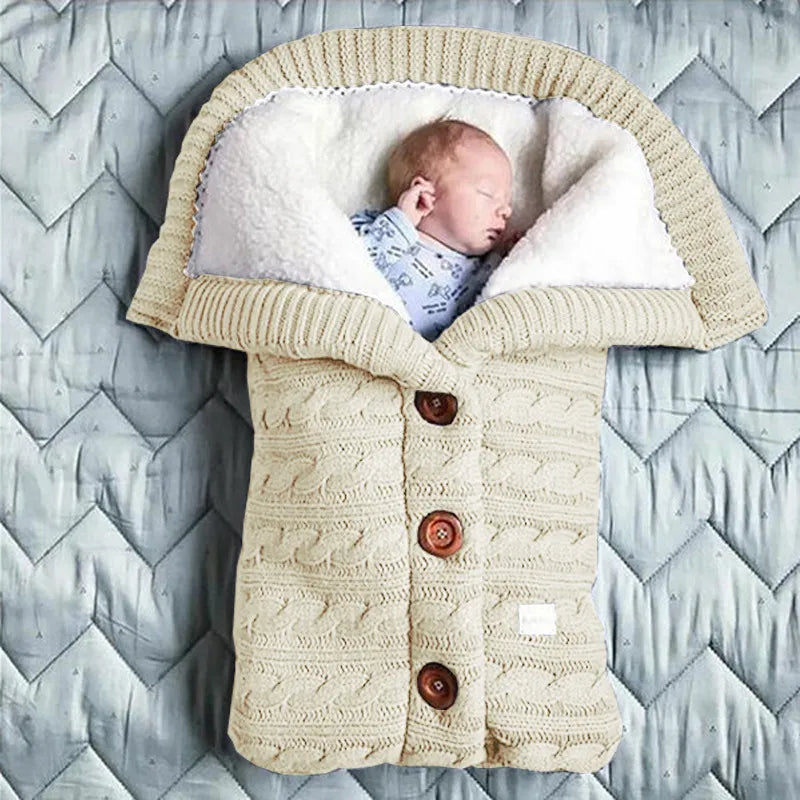Thickened and Widened Baby Sleeping Bag Cozy Winter Wrap for Newborns