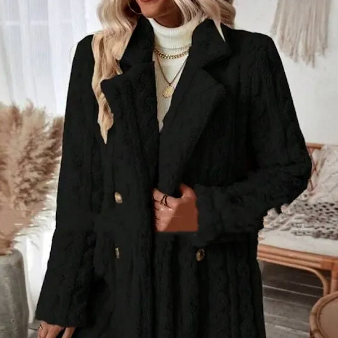 Women's Button Long Sleeve Coat Classic & Elegant Outerwear