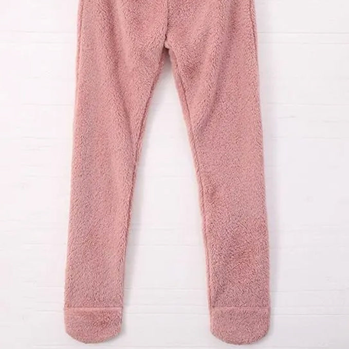 Women’s Coral Fleece-Lined Leggings Winter Warmth, High Waist Tummy Control, Perfect for Daily Wear & Outdoor Activities