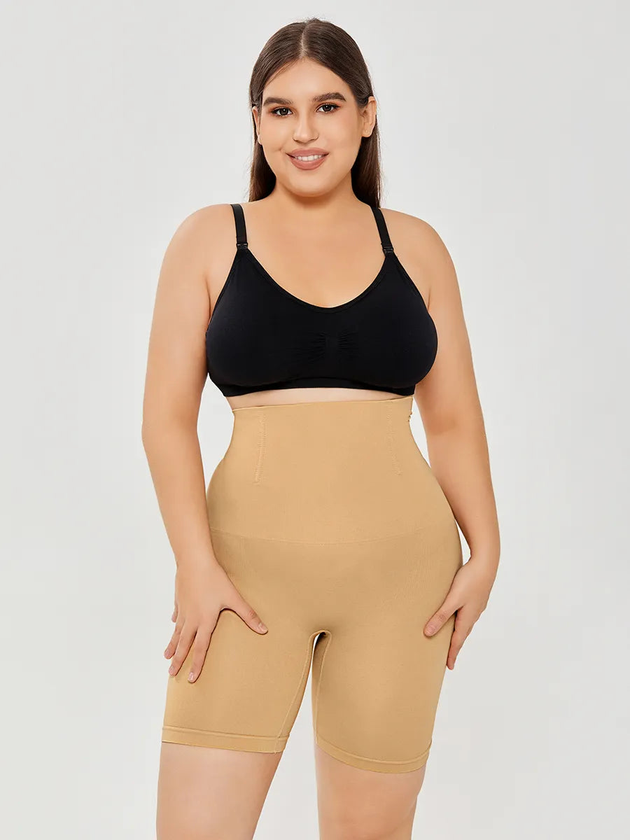 High-Waisted Body Shaper Shorts Butt-Lifting Seamless Shapewear Girdle