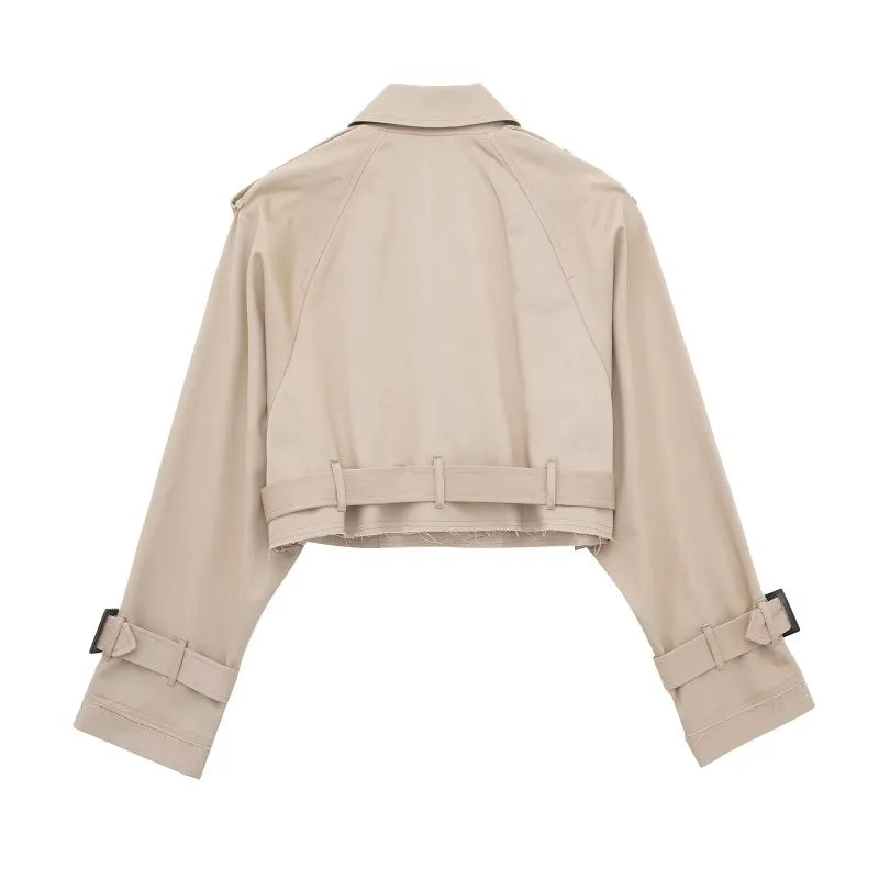 Women's Belted Windbreaker Coat