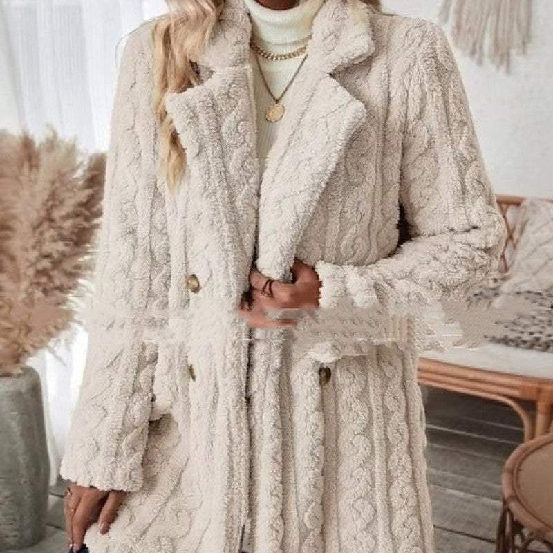 Women's Button Long Sleeve Coat Classic & Elegant Outerwear