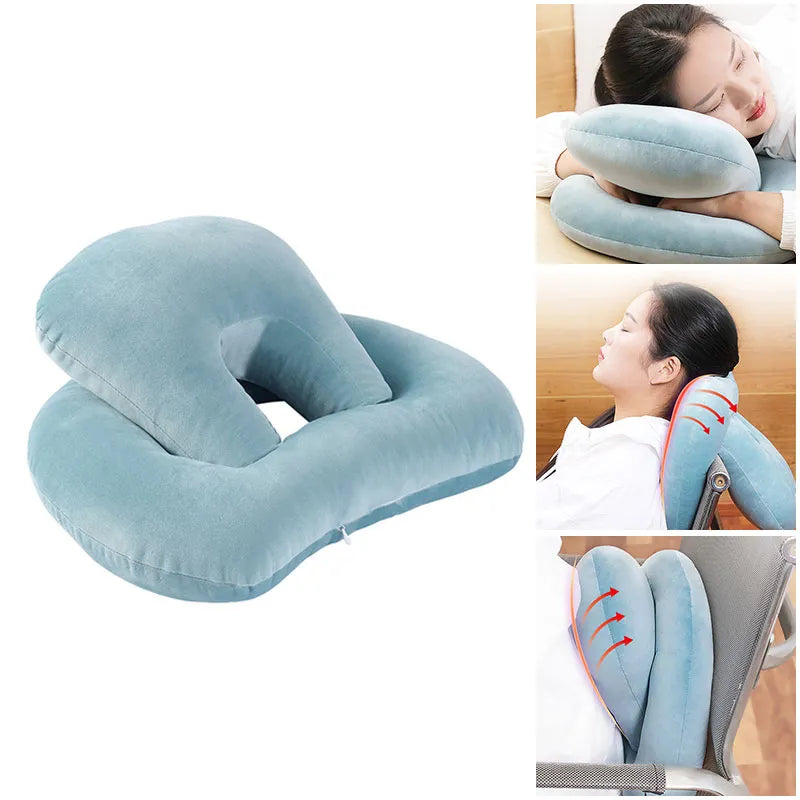 U-Shaped Desk Nap Pillow Ergonomic Neck Support Pillow for Office, Travel & Home