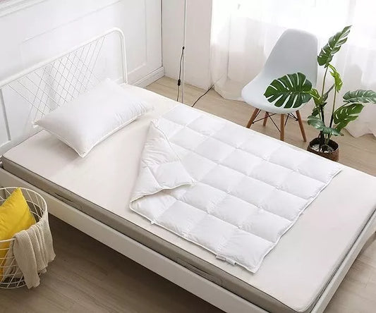 Organic Wool Crib Comforter Hypoallergenic Goose Filled Baby Comforter Soft, Warm, and Safe for Year Round Use