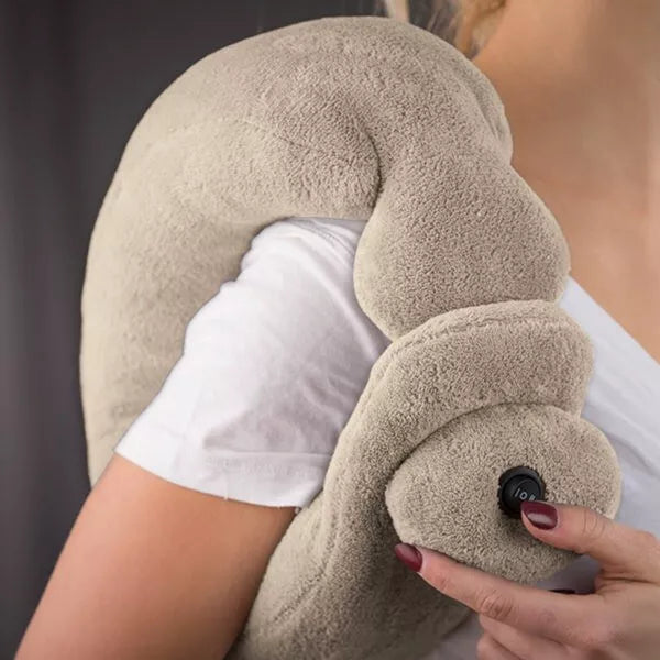 Soft Plush Vibration Neck Massager Pillow – Pain Relief for Stiff, Sore Muscles