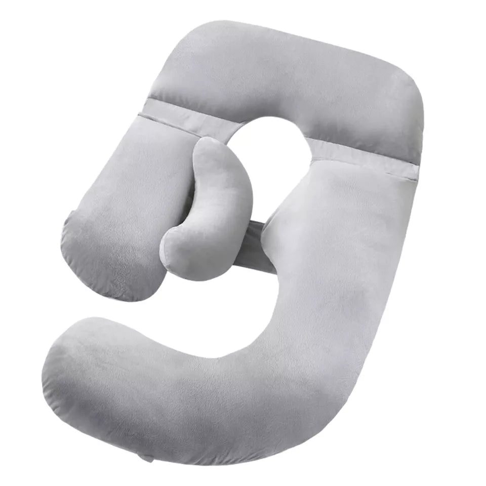 Full-Body Pregnancy Pillow with Detachable Design for Maternity Support – Velvet Cover, Pain Relief, and Improved Sleep