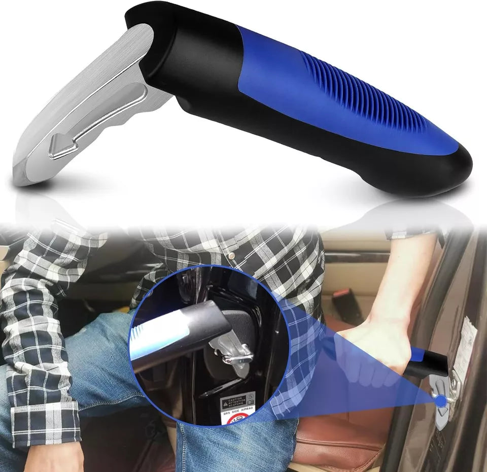 Blue Car Assist Handle for Elderly and Mobility Support – Durable Pull Handle with ABS Material